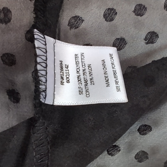 Fresh Brewed Black Sheer Lace Front Blouse Size Large - Picture 3 of 5